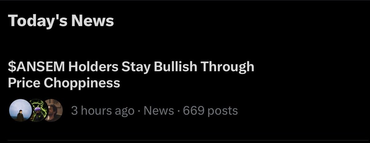 VitoNakamoto's tweet photo. One of the many reasons I’m bullish on $ANSEM.

We are true Bullievers. 🐂 We are always a trending topic.

Liquidity flows where attention goes.
$ANSEM is where the attention is. https://t.co/xAyJ4wXJjM
