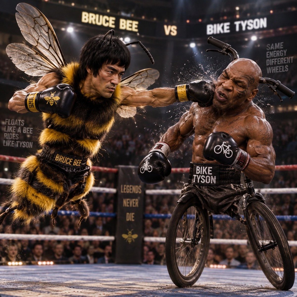 brucebeecoin's tweet photo. @Viking4Eth @TheBlackBull0x Who’s your pick in the MAIN EVENT?

$brucebee or $biketyson ? https://t.co/SNdutbOhdp