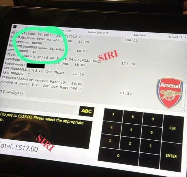 KiwangoUpdates's tweet photo. 🚨 BREAKING NEWS 🚨

Moja ya vitu ambavyo Heche aliulizwa Mahakani ni pamoja na manunuzi ya hii jersey ya Arsenal iliyonunuliwa kwenye Tovuti rasmi ya Club, kwenye picha gharama zinasoma ni Paundi 517 ambayo ni sawa na Tshs. 1.84 Milioni kwa sasa na kwa kipindi 👇 https://t.co/ZHNfTsmFMg