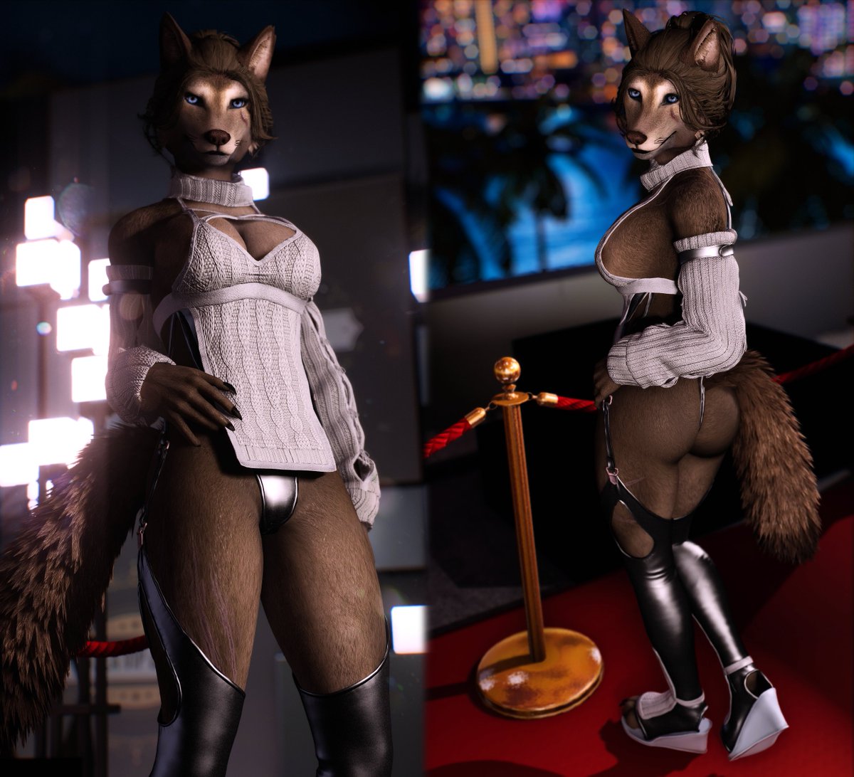 Icon_Carth's tweet photo. This gal is Cynara. 🐺
I know this is a modern setting, but my headcanon lore for her is that she's an older wolf lady who's a traveling knight.

#Skyrim #Furry #Screenarchery #Screenshots #VirtualPhotography #sfw https://t.co/OPMYb7K87g