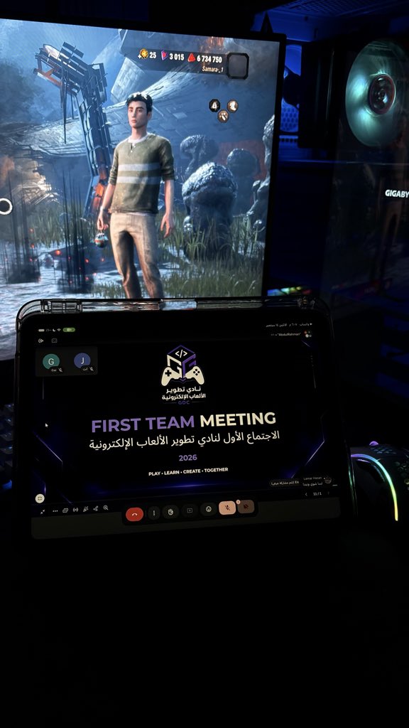 ll8q9's tweet photo. سعيدة بـ اول لقاء لنا  💜🎮
باذن الله بداية جميلة لتجربة أتطلع لها بكل شغف
#GDC https://t.co/itUzhRlRw6