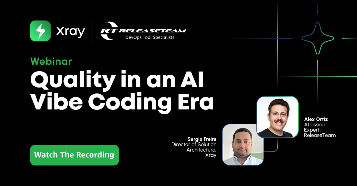 releaseteam's tweet photo. AI can help teams build software faster—but faster code still needs quality testing.  

In this on-demand webinar, experts from Xray and ReleaseTEAM explore how AI-assisted development and “vibe coding” are changing software delivery, the risks of inadequately tested AI-generated code, and how teams can keep quality, security, and reliability at the center of development.  

See how Xray and Jira can help integrate testing directly into fast-moving, AI-powered workflows.  

▶️ Watch the recording: https://t.co/BMcsZrkVaN 
#Xray #Atlassian #Jira #AI #SoftwareTesting #DevOps
