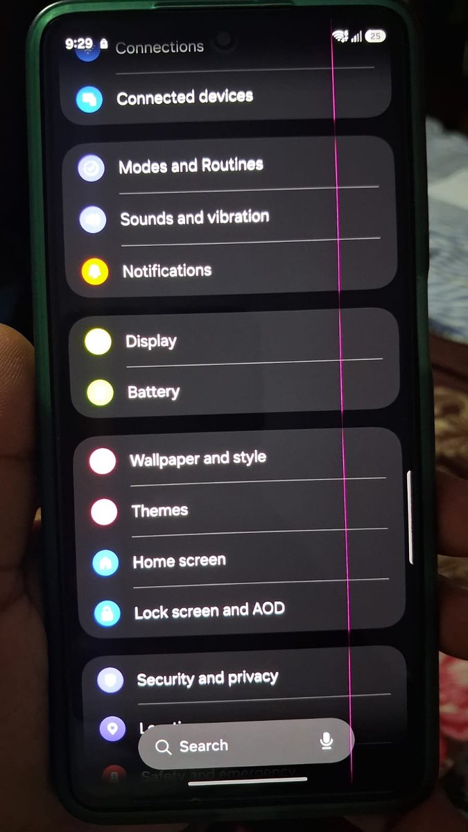 MauryaMax53296's tweet photo. @SamsungIndia @SamsungSupport
​Got vertical pink line on my Galaxy F54 5G after software update. No physical/liquid damage. Please provide FREE screen replacement.
​Model: F54 5G
Loc: Kanpur, UP
​#Samsung #PinkLine #DisplayIssue #SamsungIndia https://t.co/8MRuVjkJE3