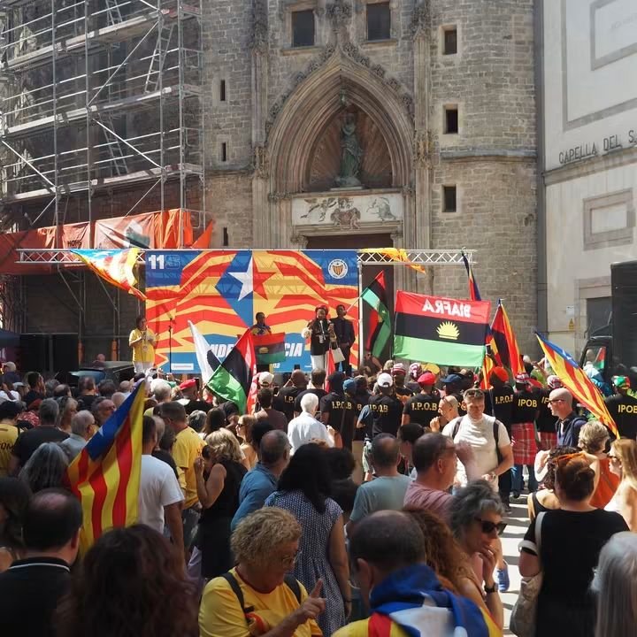 estatcatala's tweet photo. 11S2026. Acte Comissió Independentista Fossar de les Moreres (1977-2026). Intervenció de Mazi Chika Edoziem, cap de la Direcció d'Estat, Dos. IPOB- Biafra.
@cedoziemm @IpobRadio https://t.co/eEFOaPRzlS