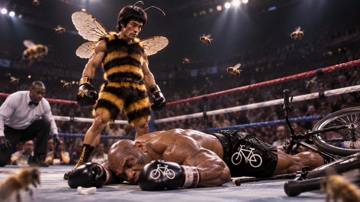 brucebeecoin's tweet photo. @TheBlackBull0x Spoiler….

$brucebee $biketyson https://t.co/XKU2lbMh93