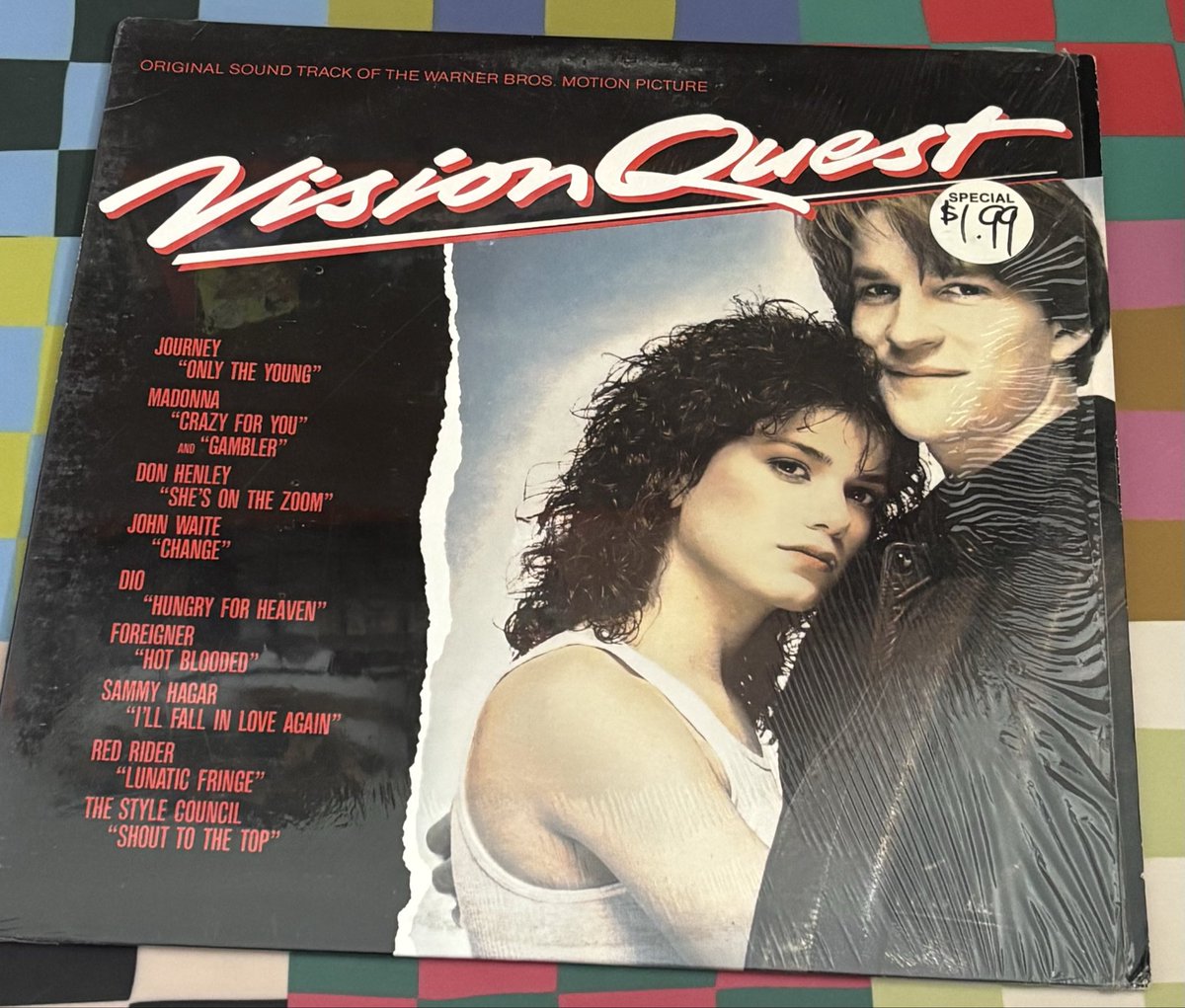 RandiLavik's tweet photo. It's #ModineMonday 😎
Newly unearthed (yesterday!) #VisionQuest LP, in OG shrink wrap.
Crazy4U high school slow dance legend +
@MatthewModine on the cover--who's bad? 🥊🥊 https://t.co/IqoYZLqSkS