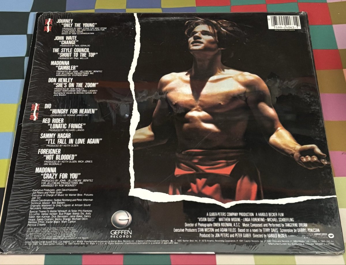 RandiLavik's tweet photo. It's #ModineMonday 😎
Newly unearthed (yesterday!) #VisionQuest LP, in OG shrink wrap.
Crazy4U high school slow dance legend +
@MatthewModine on the cover--who's bad? 🥊🥊 https://t.co/IqoYZLqSkS