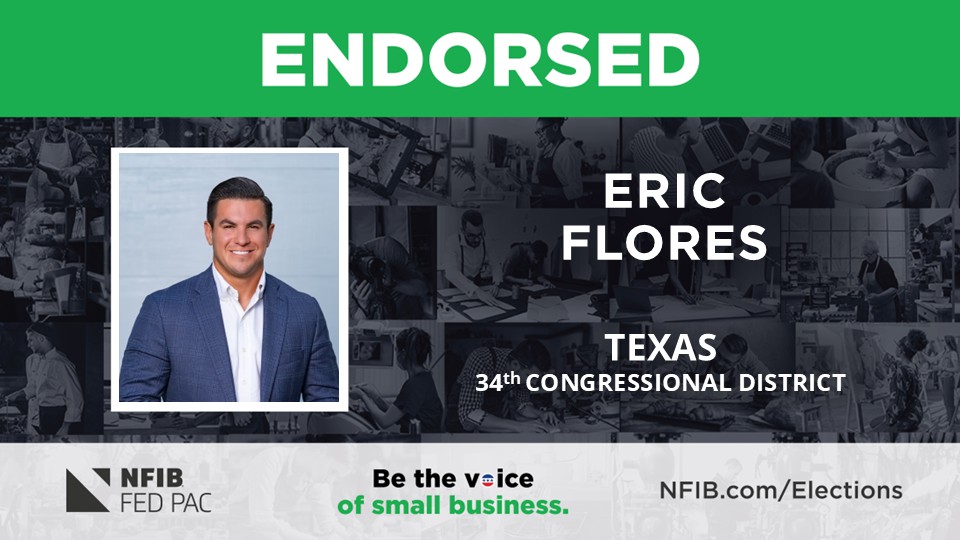 NFIB's tweet photo. New: #NFIB's FedPAC #endorses @EricDFloress for election to Texas' 34th Congressional District. #smallbusiness #Texas #endorsement
"Eric Flores is South Texas through-and-through. He will be a great supporter of small businesses in Washington, and we're excited to back him for election to the 120th Congress." https://t.co/PGWbBQKy7q