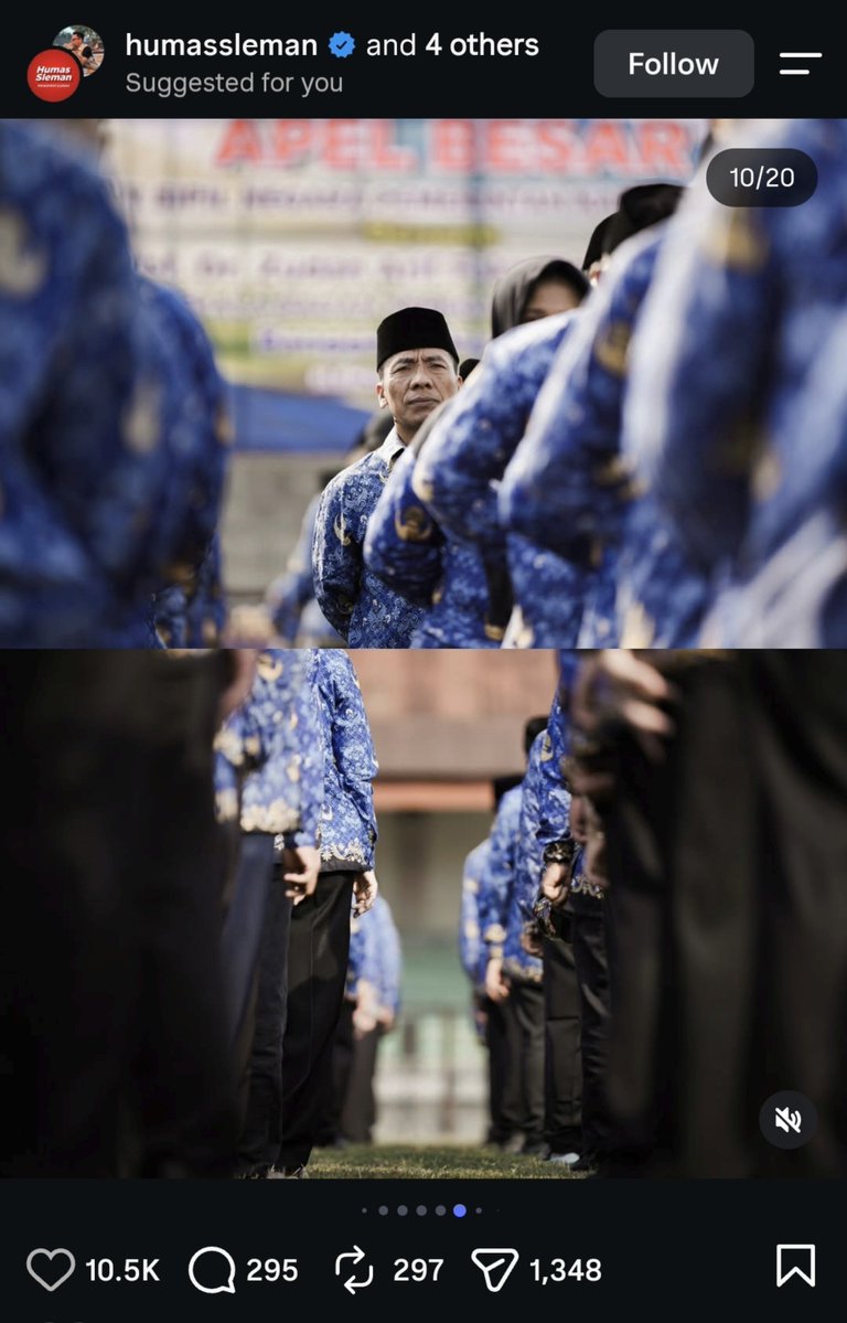 MiskinTV_'s tweet photo. Foto2 yang diunggah akun humas sleman pada akun instagrammnya bisa menjadi satu bukti bahwa foto/dokumentasi kegiatan kedinasan bisa tetap memiliki sisi seni/artistik.

Salut untuk Humas Pemkab Sleman. Semoga bisa menjadi inspirasi untuk humas pemerintah lainnya. https://t.co/3A88dq9Sjm