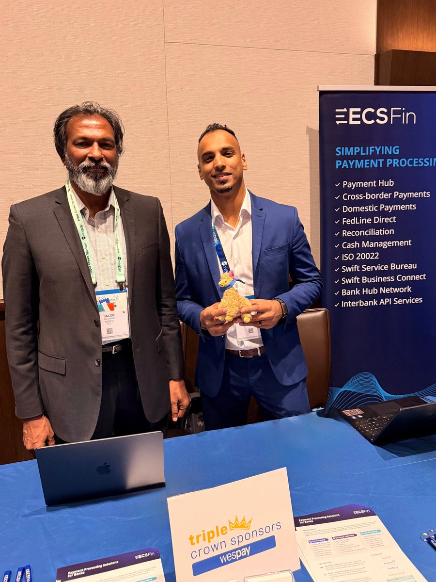 ecsfin's tweet photo. That’s a wrap on the @Wespay Payments Symposium in Las Vegas! Thanks to everyone who stopped by our table and attended our session last week.

Missed us? Let’s chat: https://t.co/bq4qI6trzg https://t.co/9k4kbaAS4h