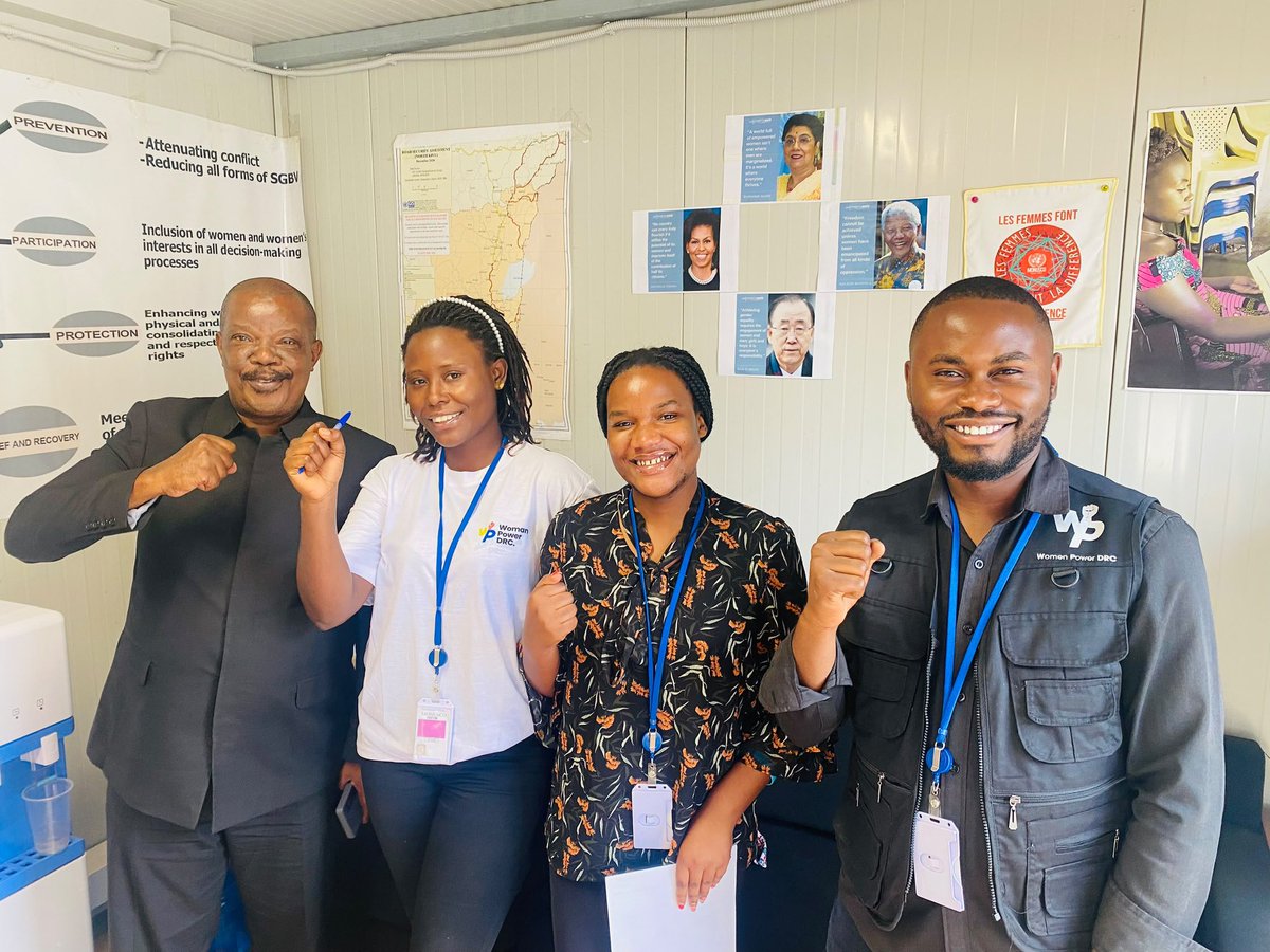 womanpowerdrc's tweet photo. À Beni, woman power a échangé avec la Section Genre de la @MONUSCO sur sa mission, approches et domaines d’intervention. 
Une rencontre qui ouvre des perspectives de collaboration et de synergie pour renforcer l’action en faveur des femmes et des filles dans le grand-Nord.🤝🙌🏻 https://t.co/084BUeHt4Y