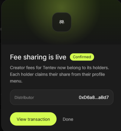 tentevPONS's tweet photo. we all live in the tent, fee sharing is live to 100% of holders https://t.co/PhD3VndW7R
