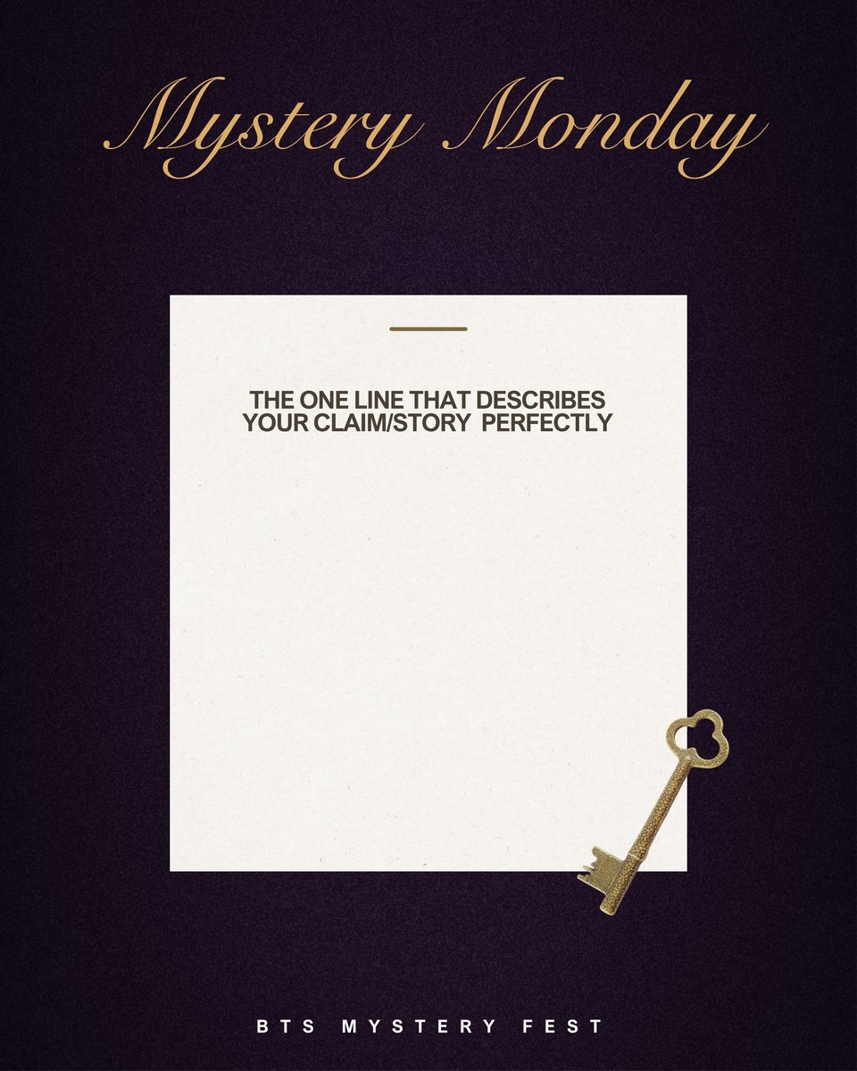 btsmysteryfest's tweet photo. A new mystery begins! Welcome to our first #MysteryMonday 🕯️ Please use the following template to share with us that one line that describes your story perfectly! It can be anything- how you feel about the claim, about the character…. anything 🖤 https://t.co/wVnjLOwUjB