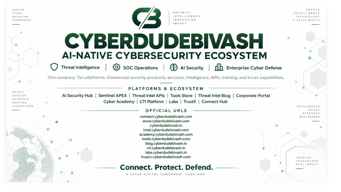 cyberbivash's tweet photo. I just published CYBERDUDEBIVASH: An AI-Native Cybersecurity Ecosystem for Threat Intelligence, SOC Operations, AI… https://t.co/YqL7hq91zI https://t.co/A3I0XPF0fj