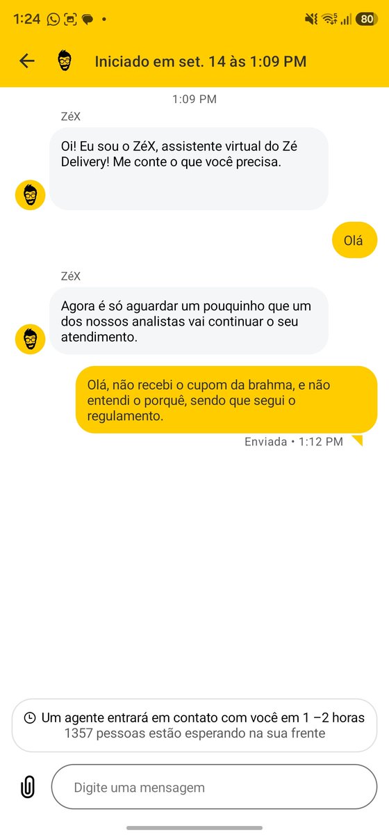 Henrykson15's tweet photo. @ZeDelivery @BrahmaCerveja Cadê meu cupom @BrahmaCerveja @ZeDelivery https://t.co/5CAs5KXVC4