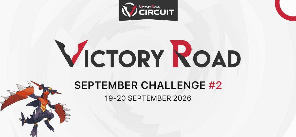 VGCVictoryRoad's tweet photo. We have another one coming this weekend! Join us for the VR September Challenge #2, this time in an early schedule! 🚀🌐

🗓️ 19–20 Sep, 07:00 UTC ⚠️
🎮 VGC, M-C
🎟️ $11.50 USD
🔁 RT for a chance of a free entry!
📖 Info: https://t.co/1H1CF5EeLB
👉 Sign up: https://t.co/n37DRXA6UE https://t.co/QcJJn6iO4s