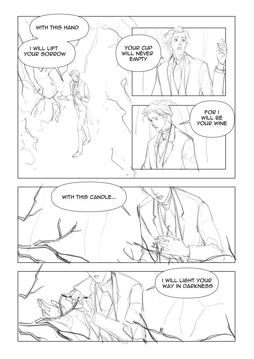 ItsSelyrah's tweet photo. Lately I’ve been practicing comic storytelling by adapting my favorite scenes from animated movies into short comic pages! ✍️ Here’s a super rough early sketch I’m working on. Should I leave it as a sketch or fully finish/color it? Let me know!😭🙏 #CorpseBride https://t.co/6XOWPhSByS