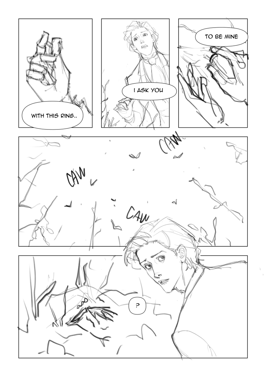 ItsSelyrah's tweet photo. Lately I’ve been practicing comic storytelling by adapting my favorite scenes from animated movies into short comic pages! ✍️ Here’s a super rough early sketch I’m working on. Should I leave it as a sketch or fully finish/color it? Let me know!😭🙏 #CorpseBride https://t.co/6XOWPhSByS