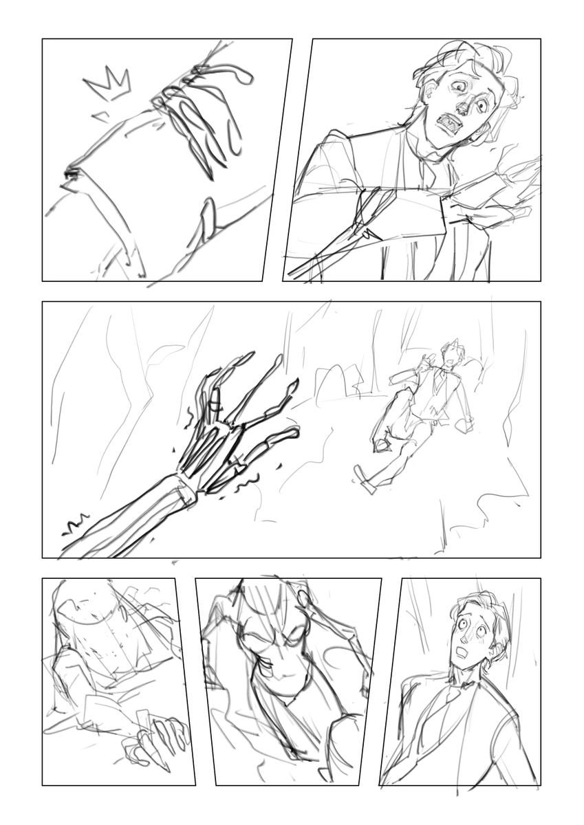 ItsSelyrah's tweet photo. Lately I’ve been practicing comic storytelling by adapting my favorite scenes from animated movies into short comic pages! ✍️ Here’s a super rough early sketch I’m working on. Should I leave it as a sketch or fully finish/color it? Let me know!😭🙏 #CorpseBride https://t.co/6XOWPhSByS