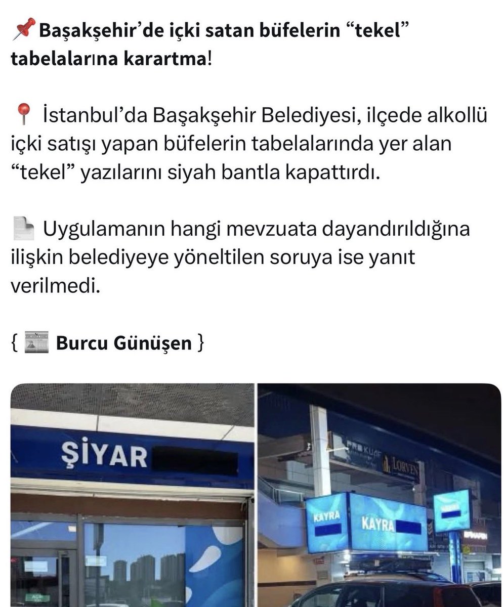 AybasOzgur's tweet photo. Tabelalara Tekel yazısı yasağı başladı https://t.co/BkLRis0nVz