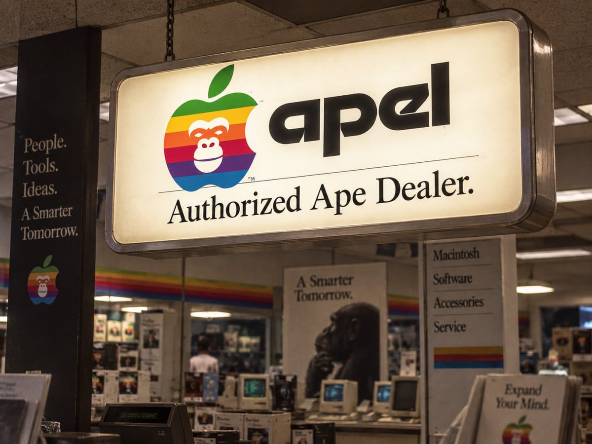 Apel_AAPL's tweet photo. Don't think. Ape. https://t.co/jpPCtZ8zhW