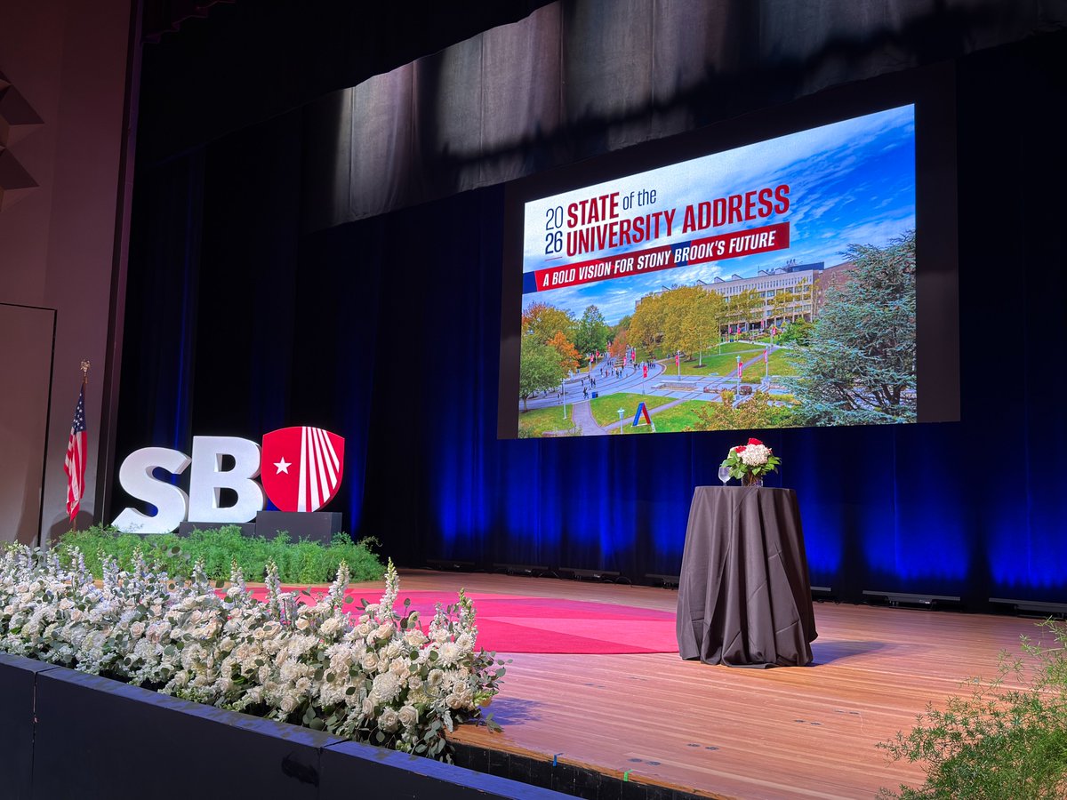 stonybrooku's tweet photo. The 2026 State of the University, led by @SBUPrez, starts soon!

Watch the livestream: https://t.co/eUERux82Ia https://t.co/lbYWyb1KP3