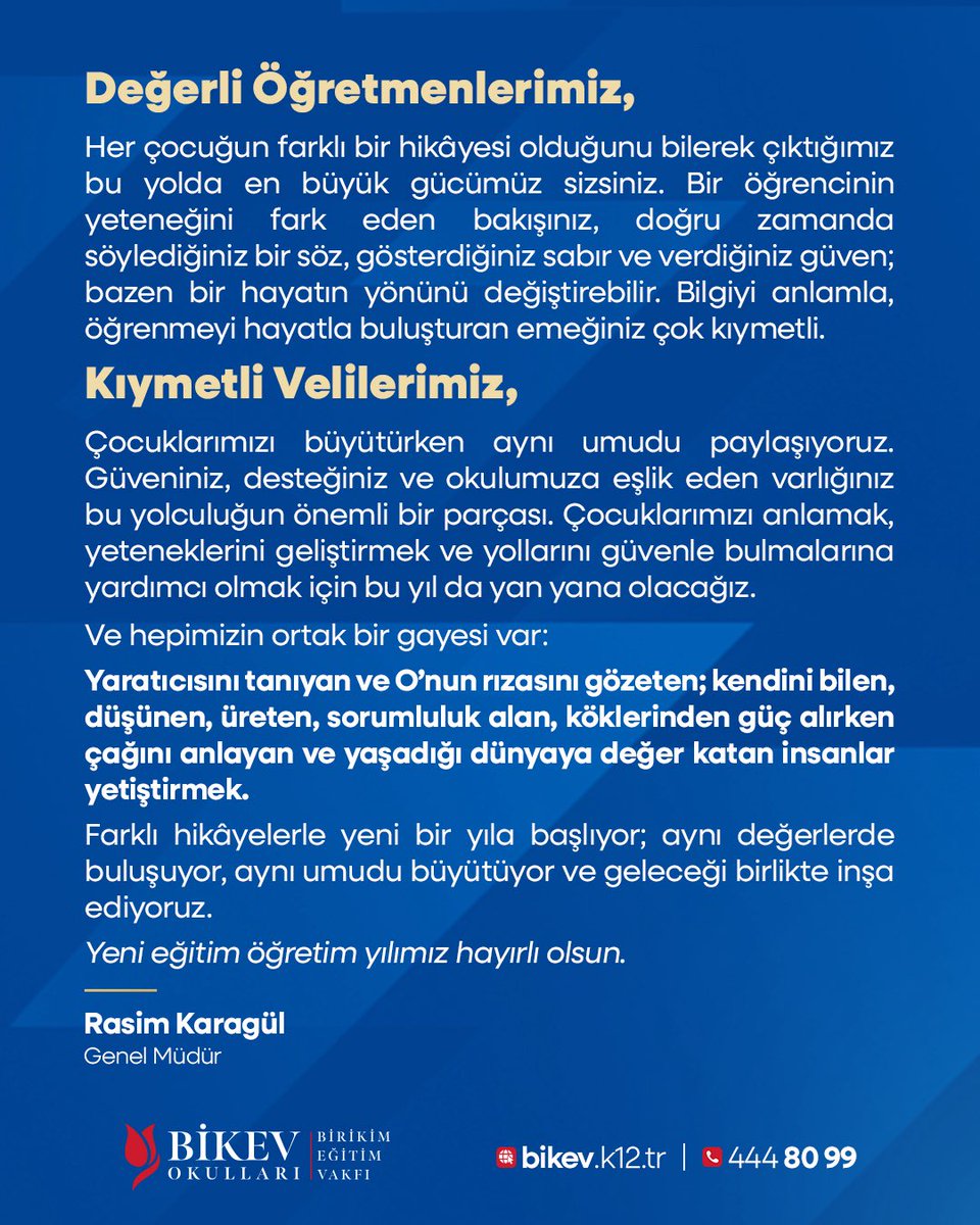 bikevokullari's tweet photo. 🌱 Yeni bir eğitim yılı, yeni umutlar, yeni keşifler…

Öğrencilerimiz merak etsin, düşünsün, üretsin; hayallerini emekle, bilgilerini beceriyle buluştursun.

Öğretmenlerimizin rehberliği, velilerimizin desteği ve ortak değerlerimizle geleceği birlikte inşa ediyoruz.

Yeni eğitim öğretim yılımız hayırlı olsun.