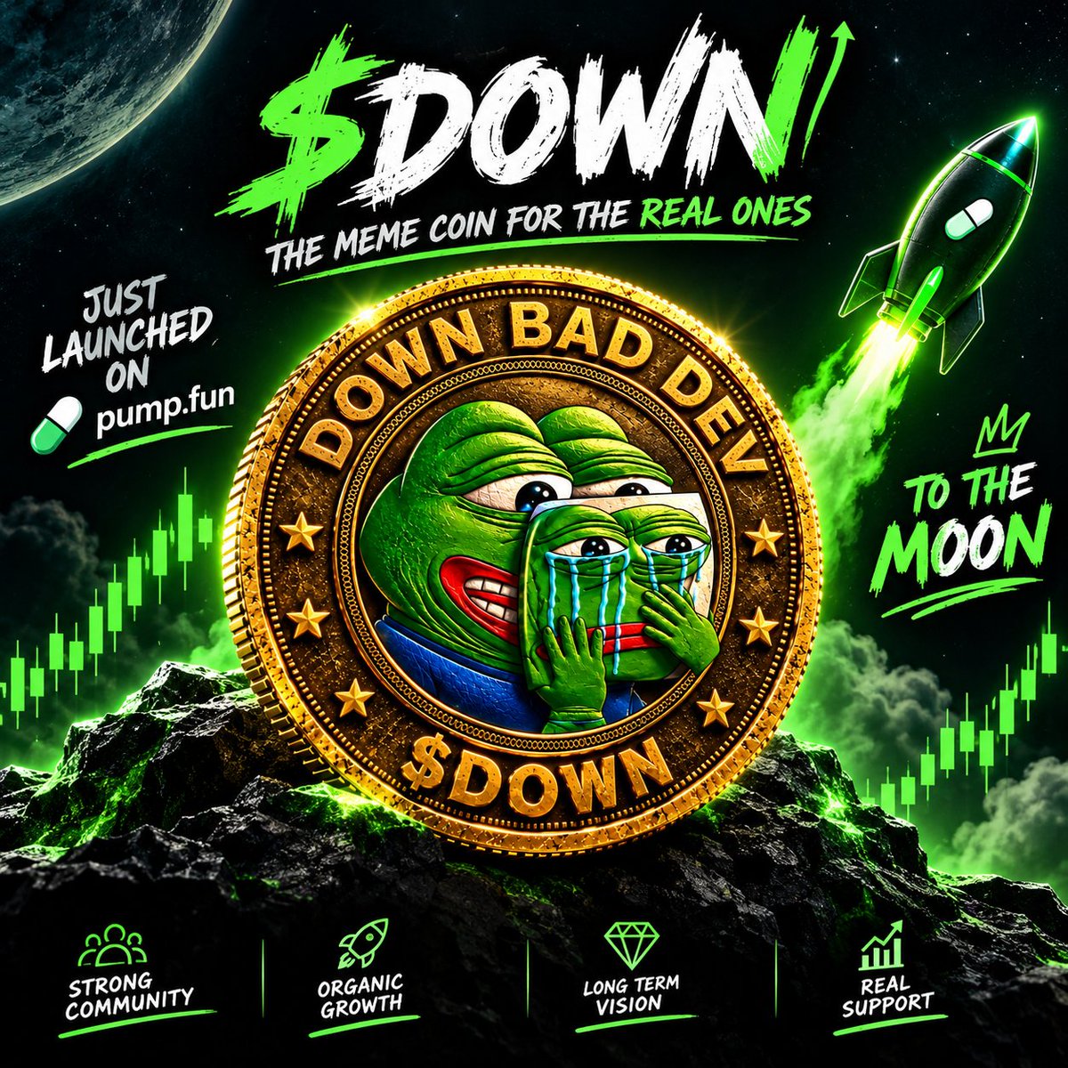 downbad_cooks's tweet photo. DOWN is live 🐸💚
Just getting started. Building the community, growing together, and enjoying the journey.
If you’re early, welcome to $DOWN 

CA. GcLYeT1ehBvtMbLPSPWBnozqLuxvqcGMjasb9Rktpump

#solana #crypto #DOWN #MEMECOIN #solananemes #cryptotrading https://t.co/fdhEio5hrx