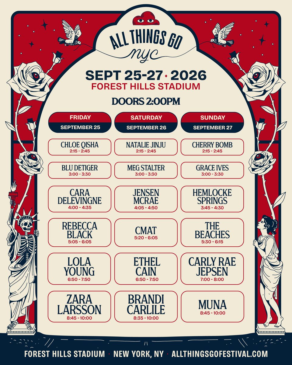 AllThingsGo's tweet photo. 🌟 ATG NYC SET TIMES ARE HERE 🌟

One stage. Zero overlap in Set Times. Last call tickets: https://t.co/96Pe2B9UuP https://t.co/bcIJSCi5Na