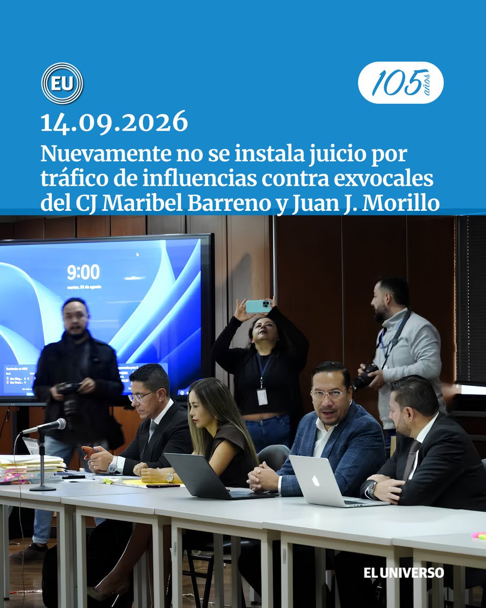 eluniversocom's tweet photo. https://t.co/WgVTMkqmrm ➡️ Caso Vocales: nuevamente no se instala el juicio por tráfico de influencias contra los exvocales de la Judicatura Maribel Barreno y Juan José Morillo https://t.co/u6HC6qfcxz