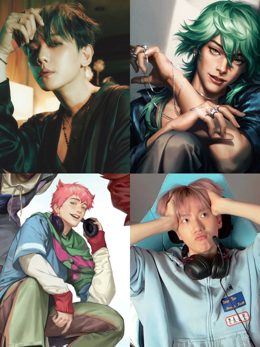 BBHLOOK__'s tweet photo. baekhyun x ezreal https://t.co/7qLaSDCLyG