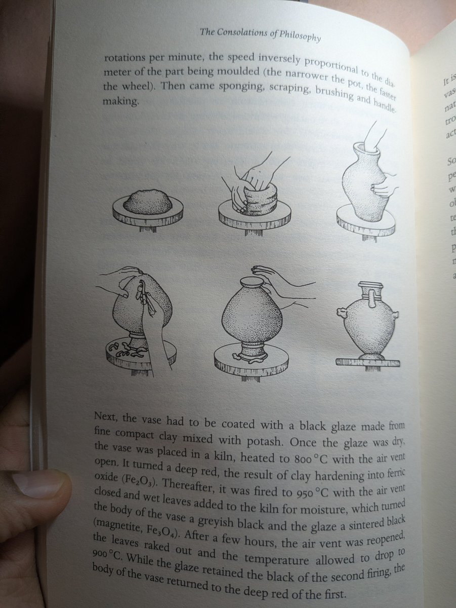 OceanSaf's tweet photo. sick day reading is : Consolations of philosophy . Where i am learning the process of making a pot https://t.co/c1RAb2q6Pz
