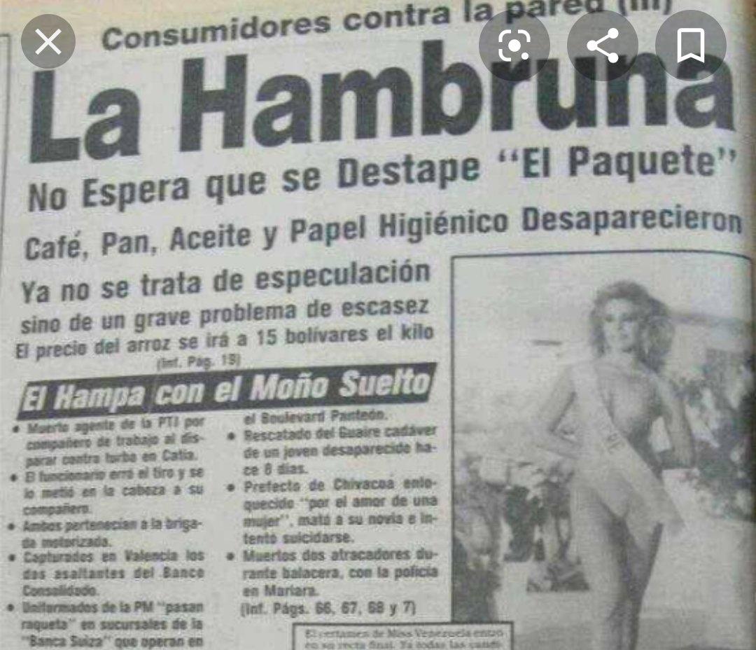 SonPolemicas's tweet photo. Hay imbeciles que creen que Venezuela era "rica" antes de Chavez, porque traían a Michael Jackson a "Sábado Sensacional" o porque "Queen" tocó en El Poliedro.
Lo cierto es que el 80% de los venezolanos pasaba hambre y vivía en pobreza extrema.
No había Sanciones ni Bloqueo. https://t.co/oXnmO0aoxX