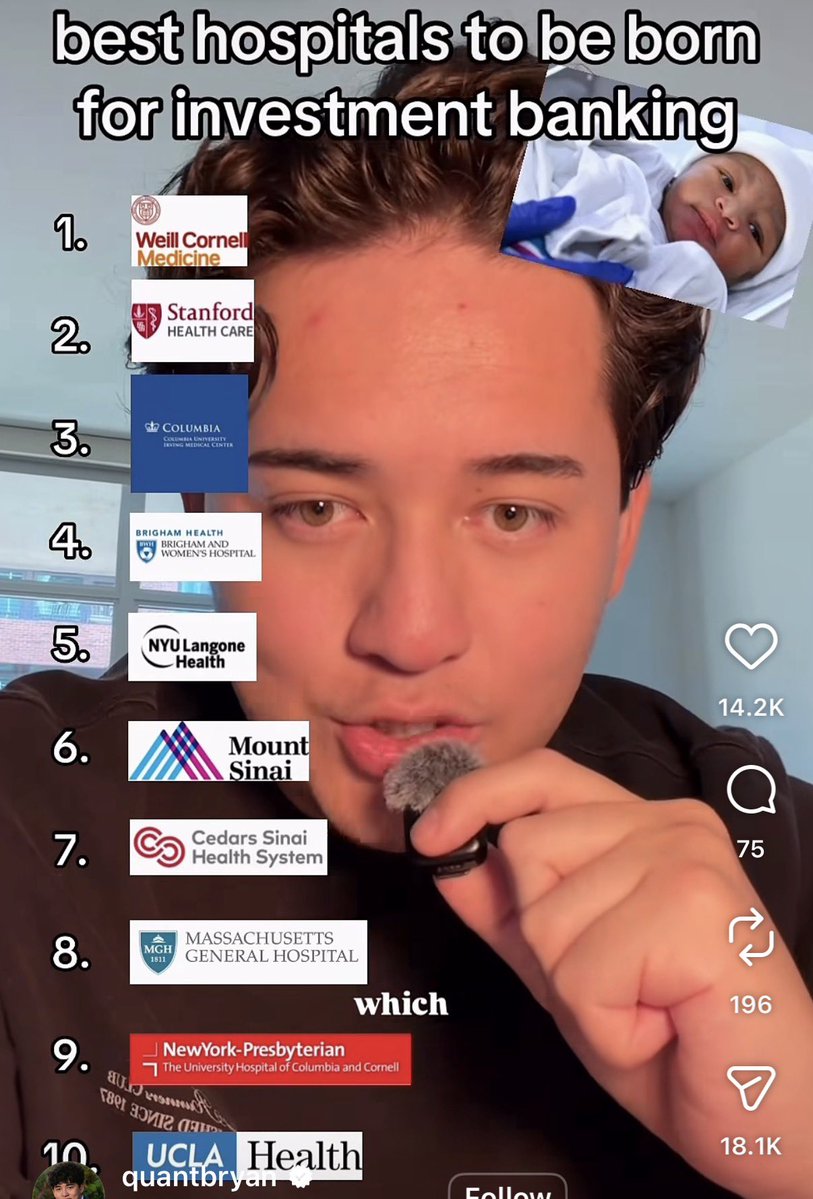 OHWallStreet's tweet photo. Make sure your child is born at one of these 10 hospitals. Go into debt if you have to https://t.co/uRfhVJydBi