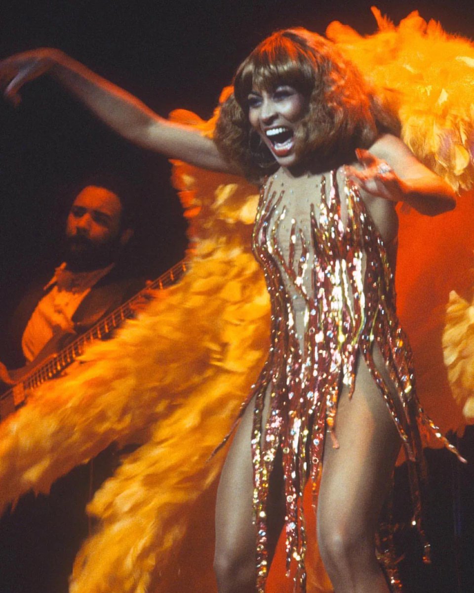 BeccaRBRoyalty's tweet photo. Thinking about Tina Turner in Bob Mackie’s legendary “Flame Dress,” designed in 1977. He didn’t just dress Tina, he amplified her power, and his genius and legacy will live on forever. Rest in Peace, Bob Mackie. 🕊️✨ https://t.co/33wmFAHvHy