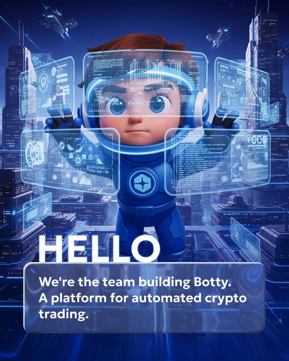 Botty_official's tweet photo. Hey 👋

We're the team building Botty 🙌
A platform for automated crypto trading using trading bots.

Our team is creating a modern IT solution whose technology will become the next major trend in the coming years. What sets Botty apart is that we're finally making automated trading accessible to everyone — and we plan to change how people think about finance across every continent.

💡 The platform works for both beginners and experienced traders.

We're building a tool that executes trading strategies without emotions or fatigue. Not an AI trying to predict the future. An algorithm that operates on clear, configurable logic.

➡️ On this channel, we share the development process.
➡️ Show what's already working.
➡️ Explain technical decisions in plain language.

If this is your kind of thing — stick around. We'll soon share our first breakdown of how the platform performs in real conditions 🔥