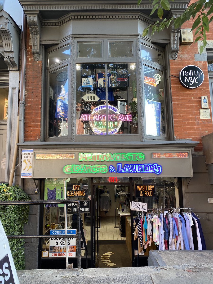 AtlanticAveLDC's tweet photo. Stop by📍178 Atlantic Avenue for Atlantic Avenue merch at Roll Up NYC then check out the final clothing sale at My Favorite Cleaners &amp; Laundry. 👕✨ Discover a new favorite piece, support local businesses, and get your laundry washed and folded while you're there. https://t.co/3RZPegRTBD