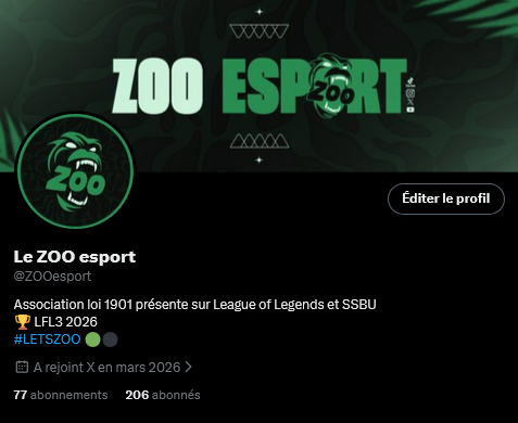 ZOOesport's tweet photo. Bio mise à jour, authentiques LFL3 Champs 🏆🗣️
Bonne fin de journée à tous mes champions NT. https://t.co/I0vTPquTla