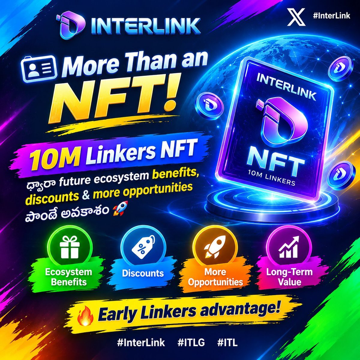 lakshmiw3's tweet photo. 🪪 More Than an NFT!
🚀 10M Linkers NFT = Future Benefits + Discounts
🔥 Early Linkers Advantage — Don’t Miss Out!
#InterLink #ITLG #ITL https://t.co/ycmQspXggC