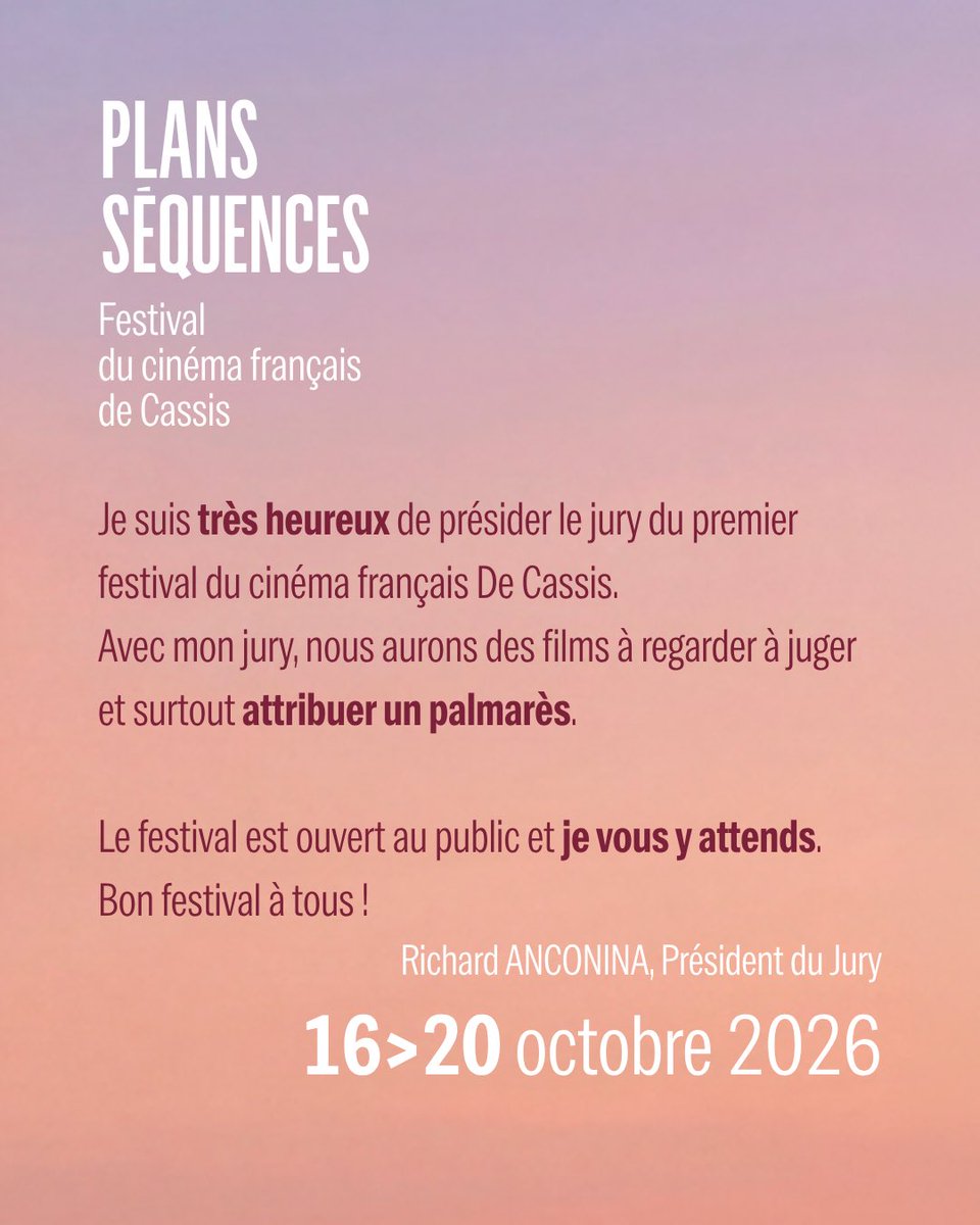 festivalcassis's tweet photo. ✍🏻 Richard Anconina, président du Jury.

« Je suis très heureux de présider le jury du premier festival du cinéma français De Cassis. »
.
.
#regionsud #cassis #departement13 #cinema #provence

Crédit photo : Sidney Carron https://t.co/u3S5rodlIy