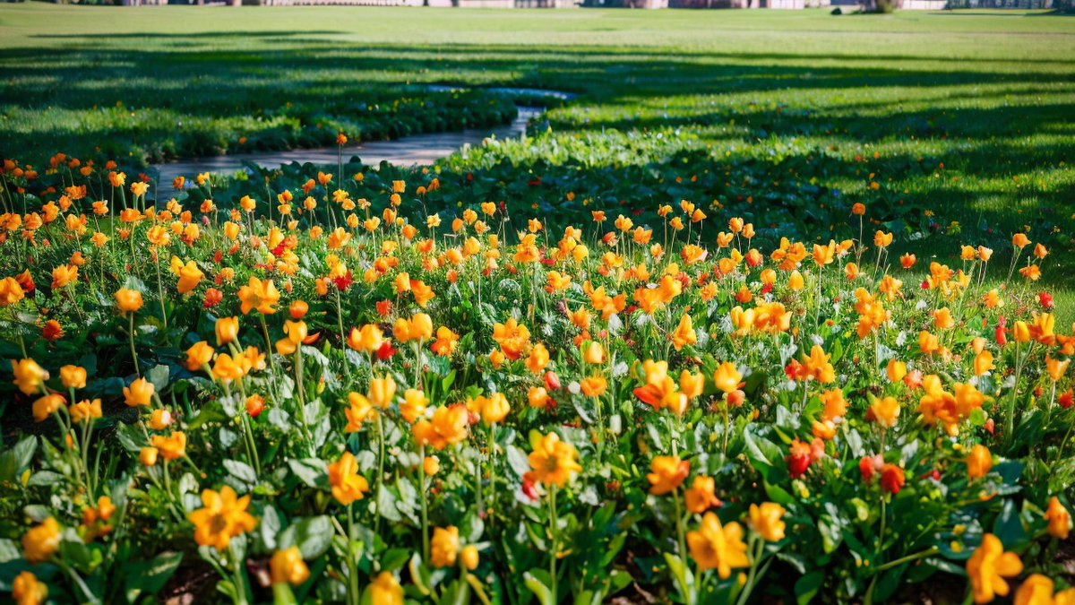 HildredScevm's tweet photo. El sol brilla y las flores se abren! Primavera en el parque, con aire fresco y mucho color. https://t.co/9lOyrOfeAV
