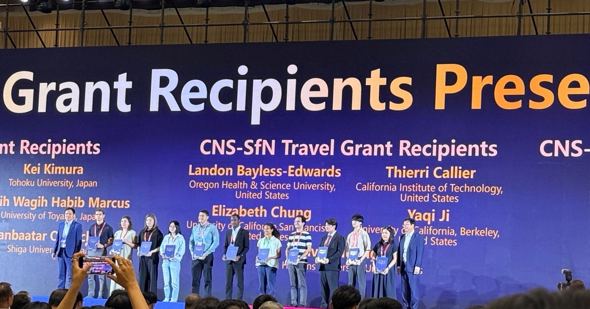 SfNtweets's tweet photo. Congratulations to the recipients of SfN's Chinese Neuroscience Society (CNS) travel award, presenting their research at #CNS2026 in Fuzhou, China last week.

SfN is proud to invest in its members and the international connections that shape their work.

#NeuroTwitter #SciTwitter https://t.co/bUl3E04DRe