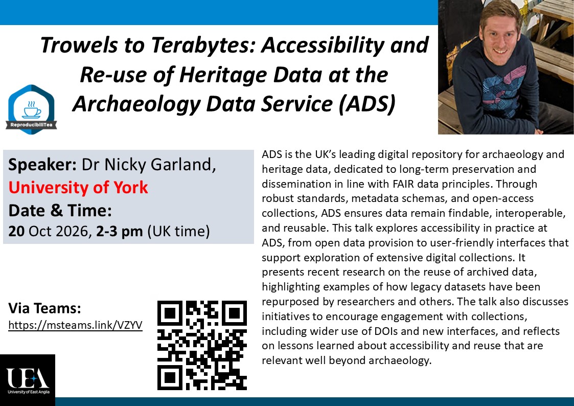ReproTeaUEA's tweet photo. Pleased to announce our first Tea talk of the new academic year - join us on 20 October at 2.00 pm (UK time) for a talk with Dr Nicky Garland! @Nicky_Garland https://t.co/sOF0JHtbmo