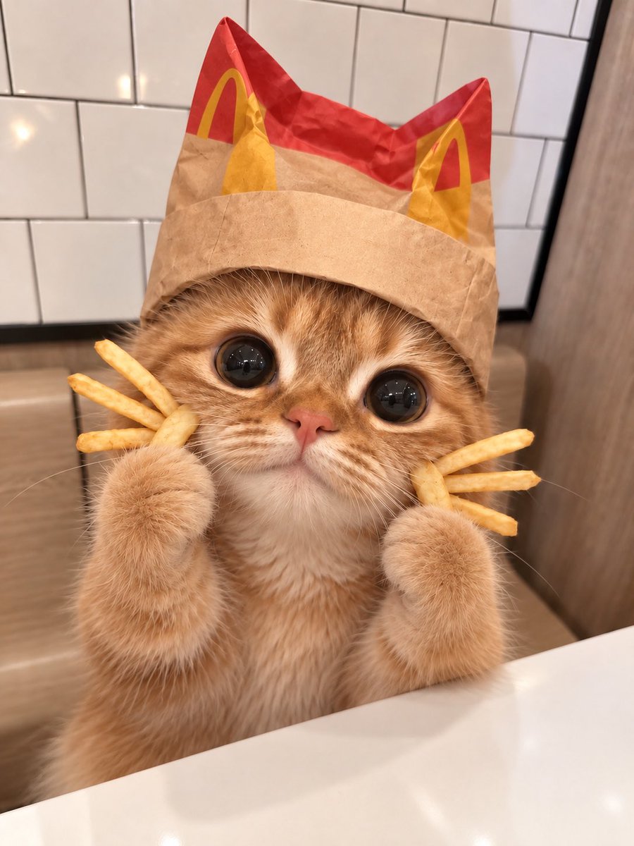 baimintnatsuda's tweet photo. เจอ content นี้ตอนบ่าย ตอนเย็นไปถ่ายเลย 🐱🍟 #McKitty https://t.co/sy1qN6TxG9