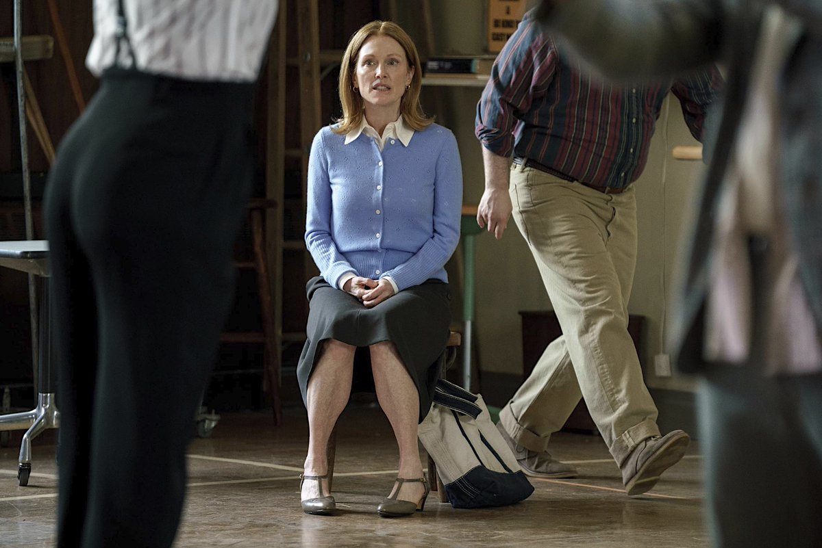peterhowellfilm's tweet photo. THE DEBUT: Julianne Moore makes acting look like a matter of life and death, onstage and off, in Jesse Eisenberg’s terrific new comedy. She gives an awards-worthy performance as Mona, a mousy suburbanite who, for reasons known only to herself, auditions for a small part in a corny community-theatre musical about life in a New York apartment building. Under the imperious eye of director Jerry (Paul Giamatti, never better), Mona goes from barely a squeak to the mouse that roared, with increasingly alarming Norma Desmond flashes along the way. Her “rent is due” showdown with Jerry is an audience-rousing scene for the ages. One of my favourite films at #TIFF26.