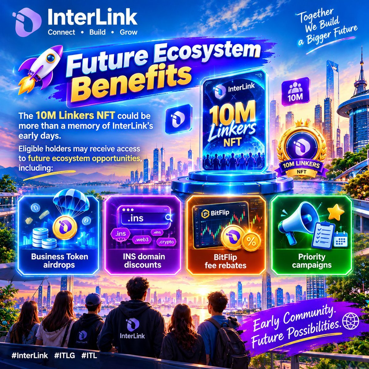 lakshmiw3's tweet photo. 🚀 The 10M Linkers NFT could be more than a memory of InterLink’
Eligible holders may receive access to future ecosystem opportunities, including:
• Business Token airdrops
• INS domain discounts
• BitFlip fee rebates
• Priority campaigns
#InterLink #ITLG #ITL https://t.co/XJffo1Rblp