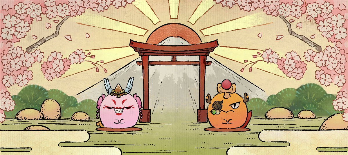 AxieInfinity's tweet photo. Every Japanese axie was born on Ethereum, before Axie migrated to Ronin.

Only 17,556 exist, held by 6,887 owners.

Their supply is capped forever, making each one a piece of Axie history. https://t.co/dBHgp9oSL8