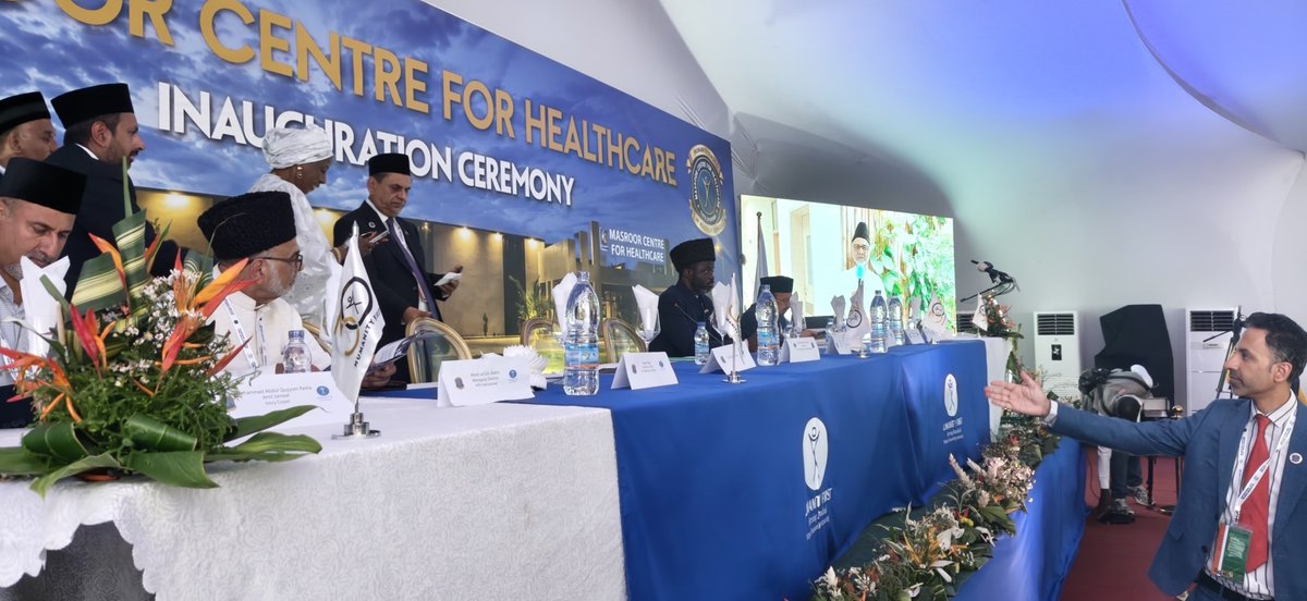 MasroorCentre's tweet photo. The guests are gathered, the anticipation is building, and the inauguration ceremony is about to begin now.
A landmark moment for Masroor Centre for Healthcare in Côte d’Ivoire.
#MCH_inauguration https://t.co/mKiBFnznEh
