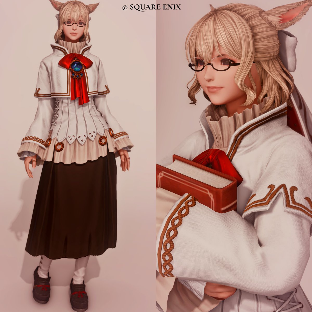 serene_ff14_'s tweet photo. #ミラプリ #FFXIVGlamour #파판룩템 #FF14

昨日言っていた再現できそうなものを早速組んでみました
染色箇所が、ちょっと残念だけどいい感じに仕上がったかなー
胴の腕の部分が強すぎて腕装備が隠れてしまうのがちょっと難点。 https://t.co/1lr6zMAX6Z