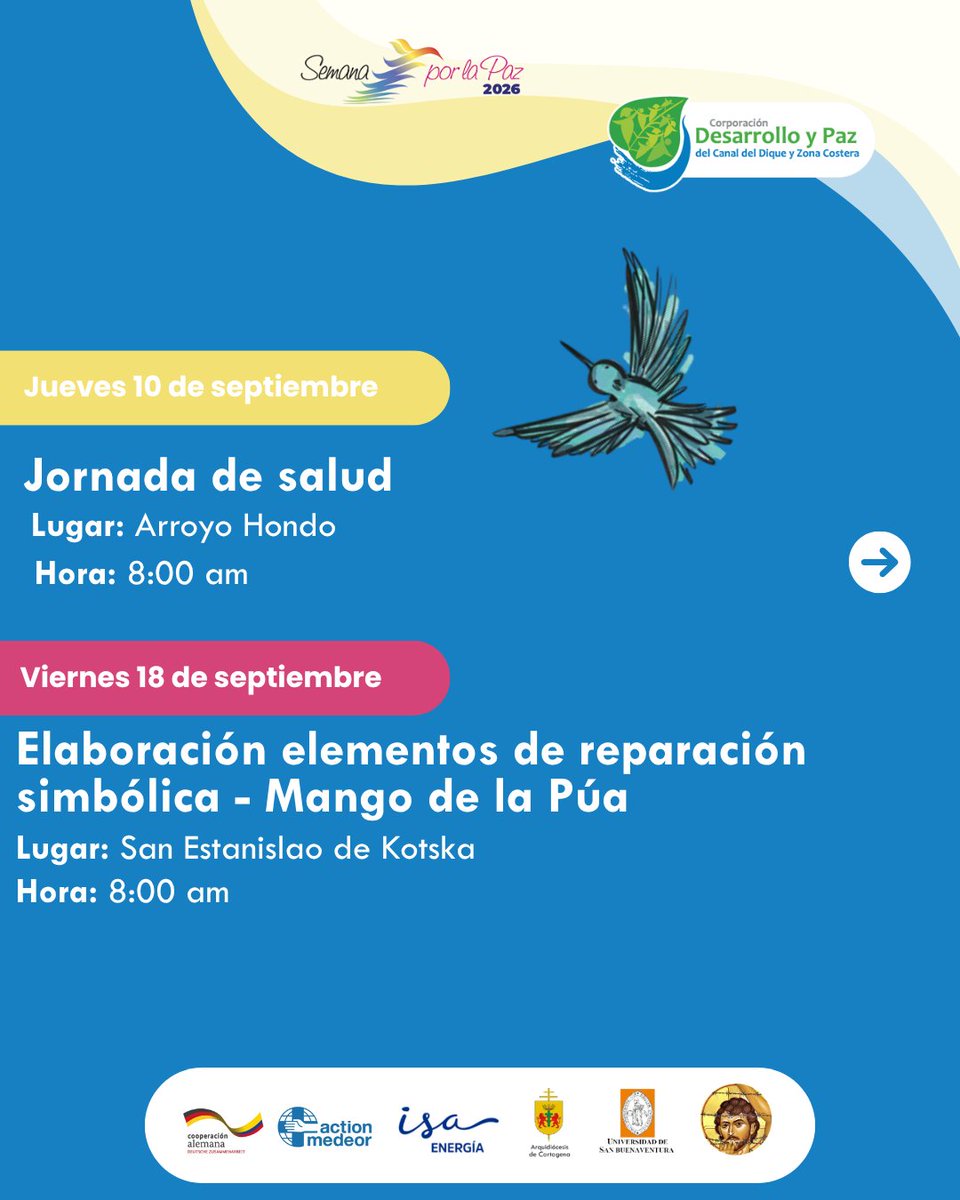 pdpdiqueco's tweet photo. Durante este mes por la Paz nos preparamos para vivir diferentes espacios de encuentro, reflexión y participación que nos recuerdan que construir paz es una tarea de todos y todas. https://t.co/YSyeyEnCYh
